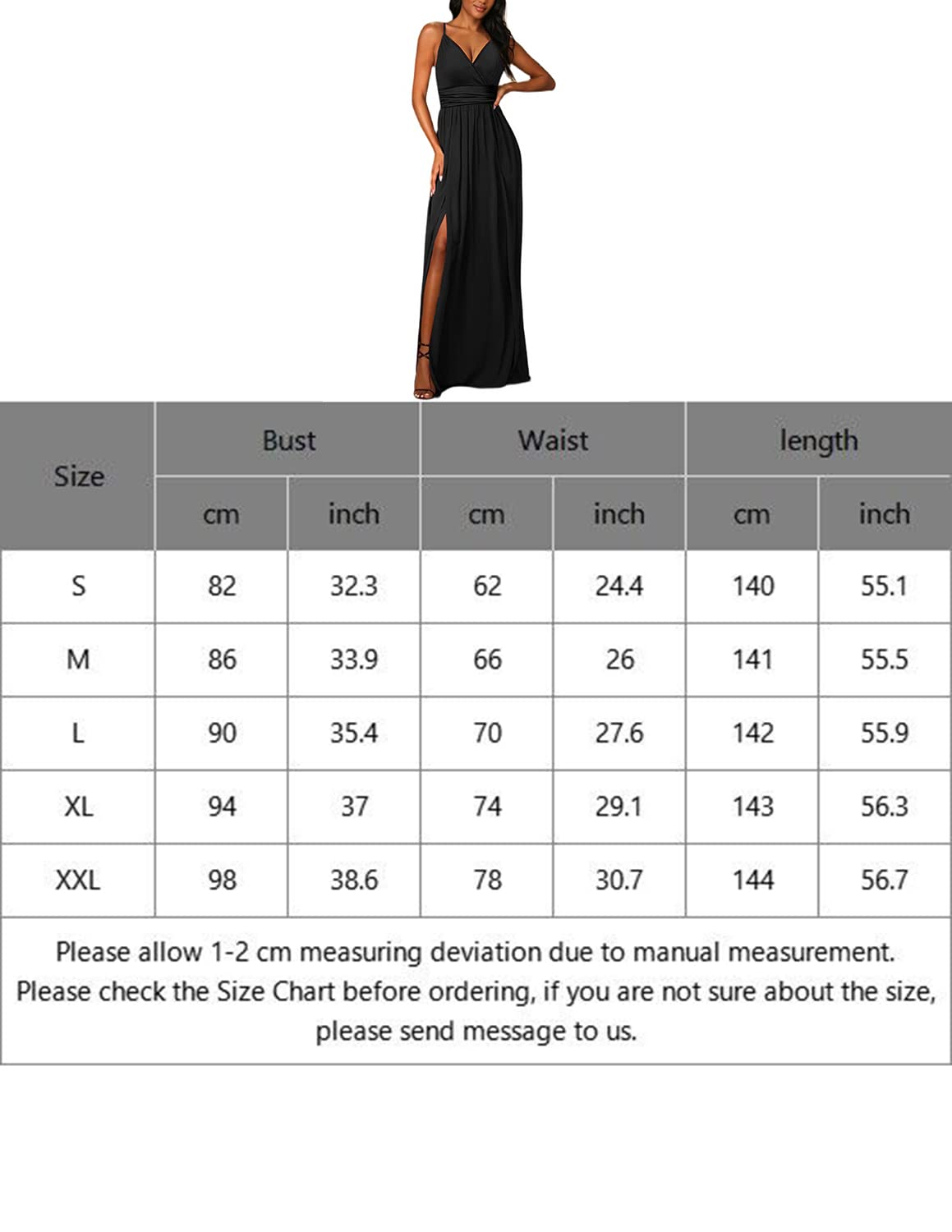 Robe d’Été Col V A-Noir J