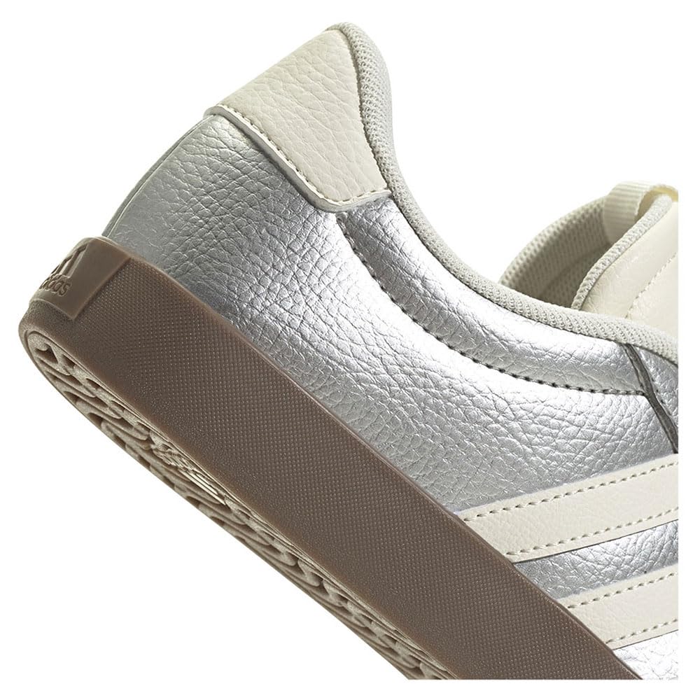 Adidas VL Court 3.0 Femme Silver Met Off White Gum-5 F