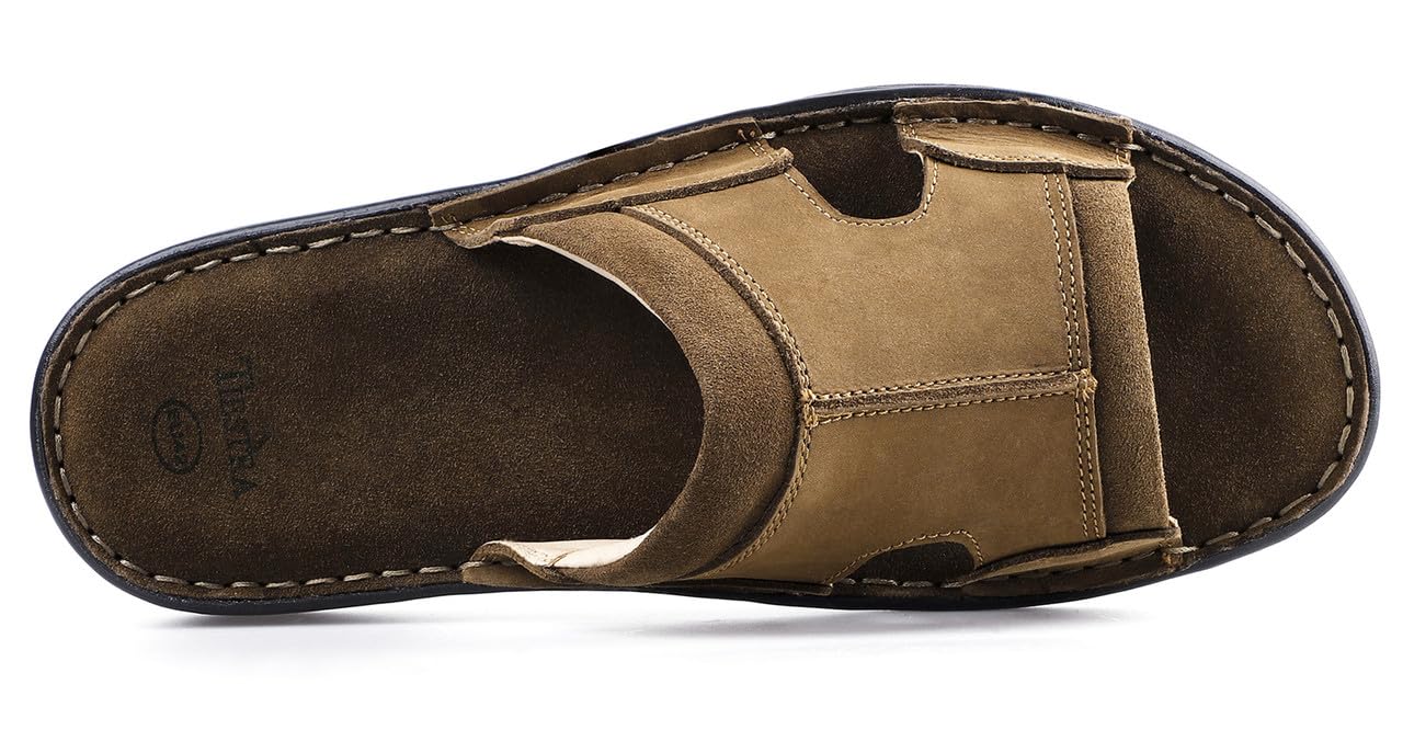 Sandales en Cuir Brun F