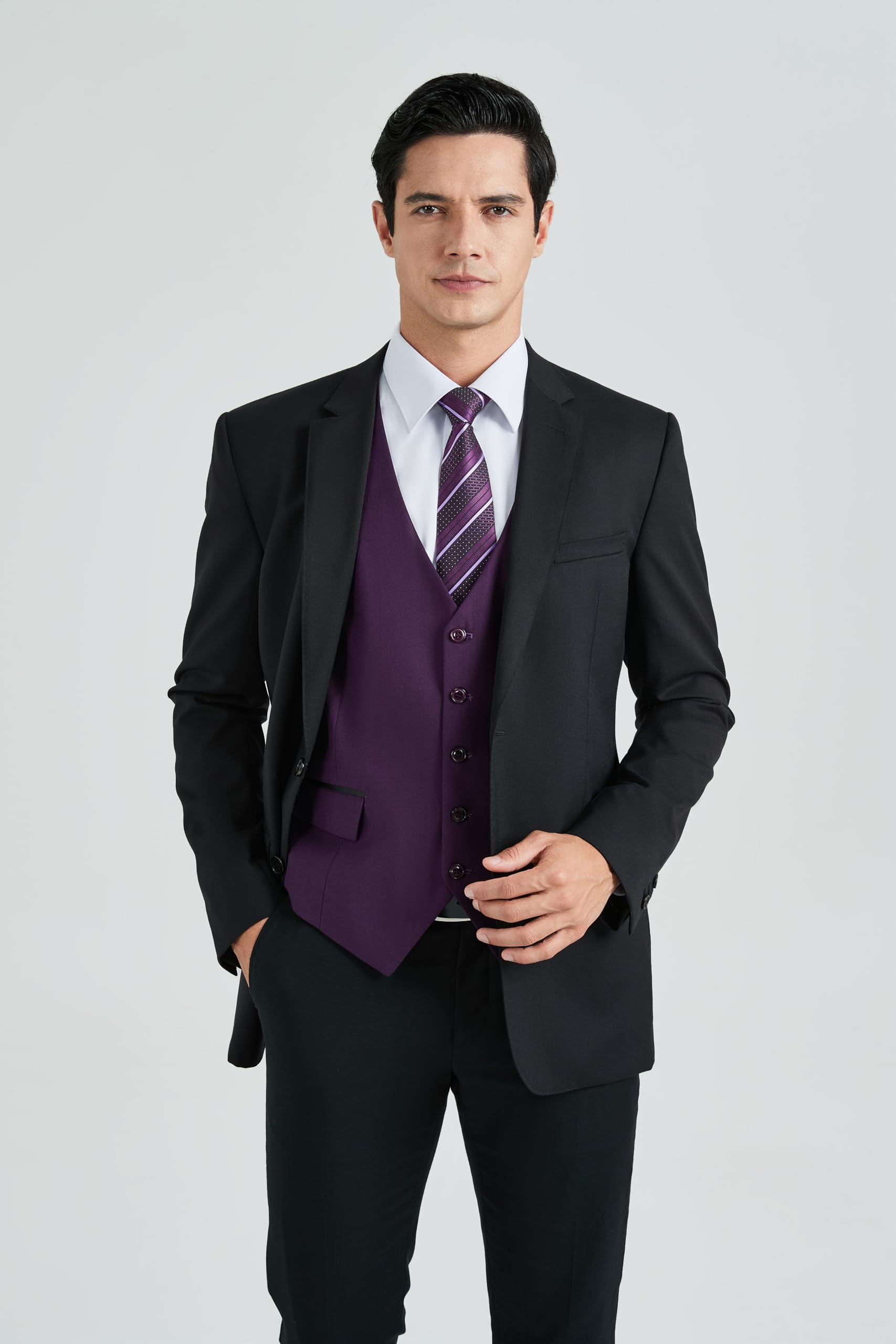 Gilet Costume Homme Pourpre D