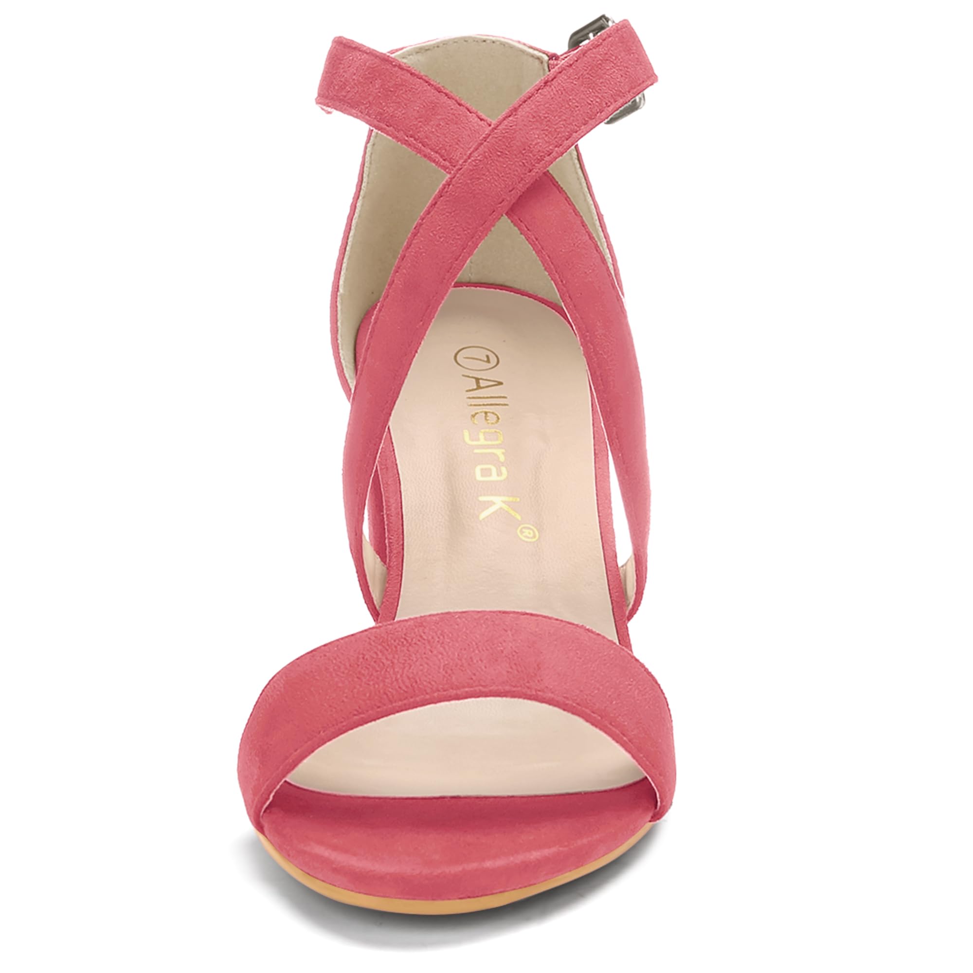 Sandales à Talon Carré Rouge Pastèque C