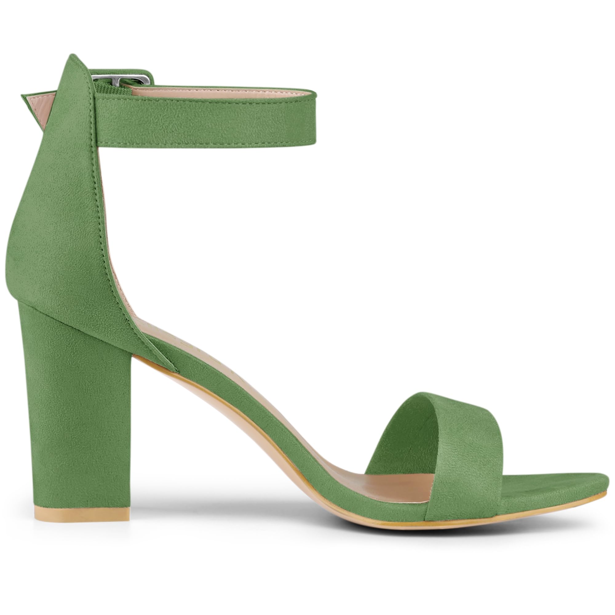 Sandales Femme à Bout Ouvert Vert Olive B