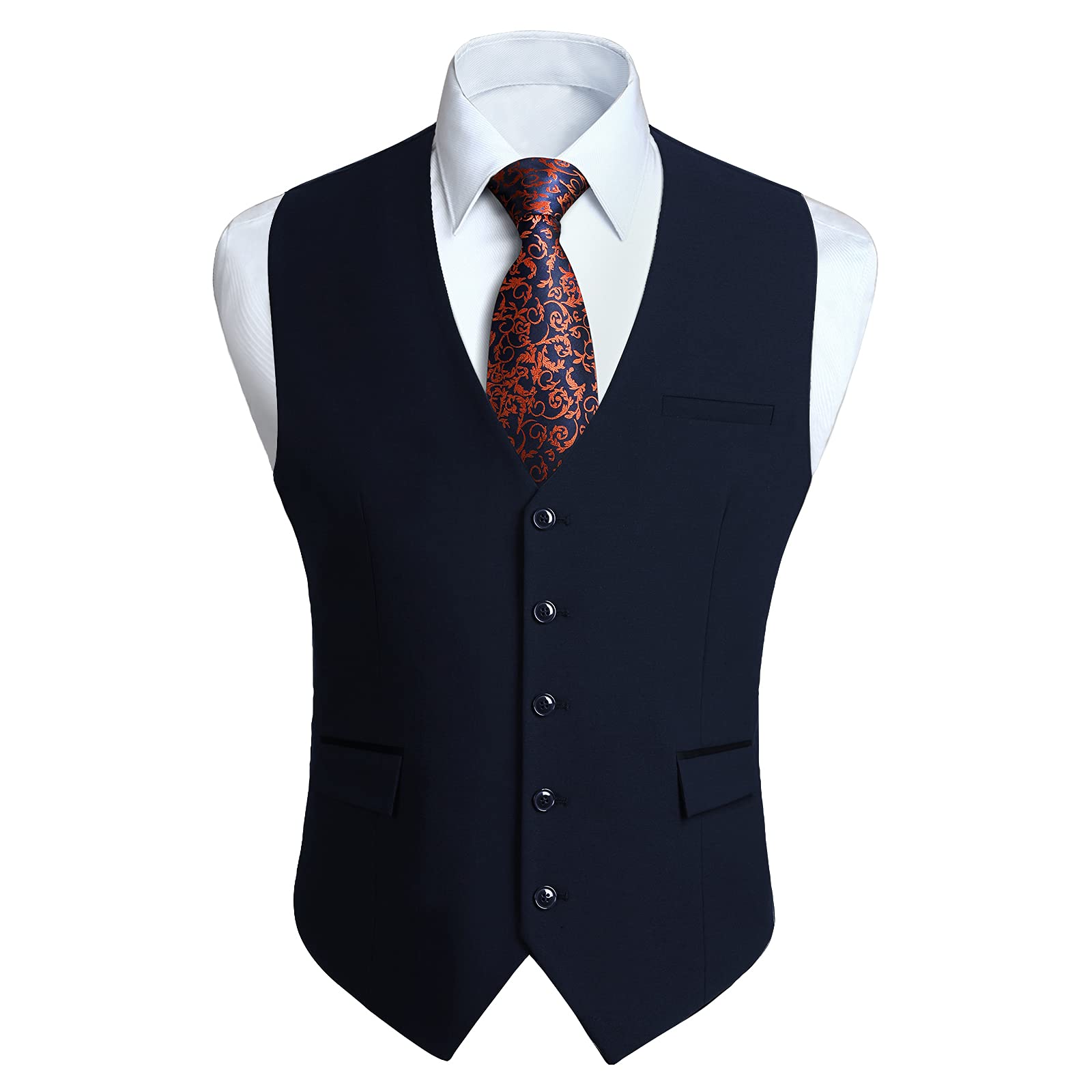 Gilet Costume Homme Bleu marin D