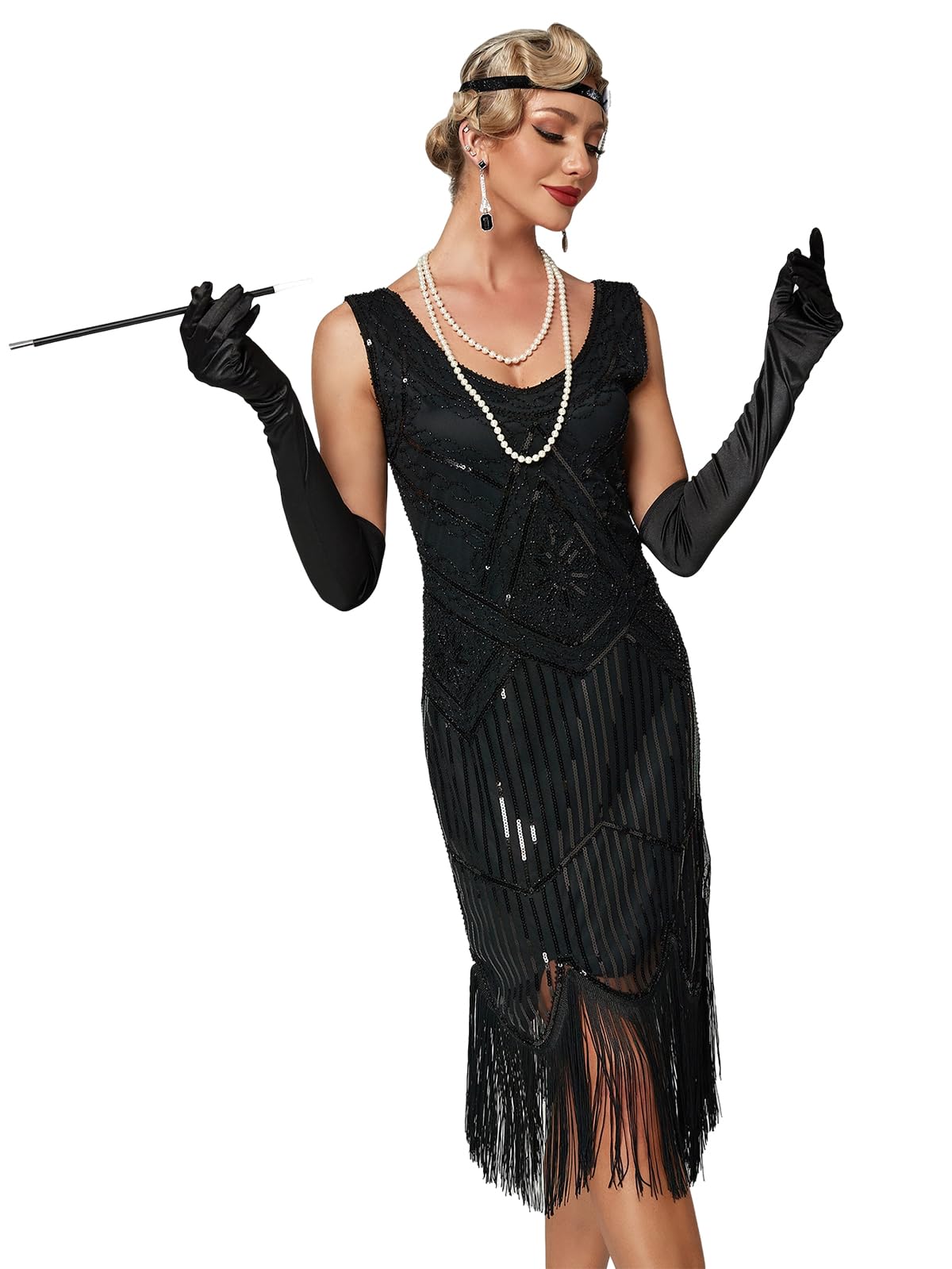 Robe Gatsby Femme Noir A