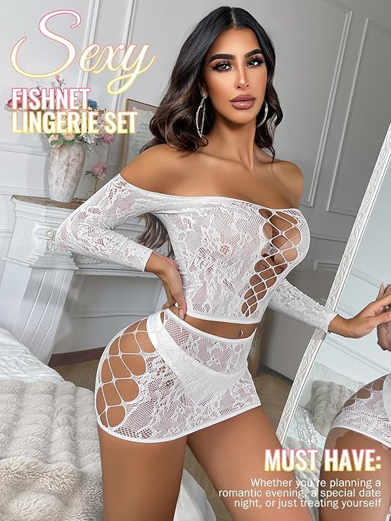 Ensemble de Lingerie Femme Blanc A