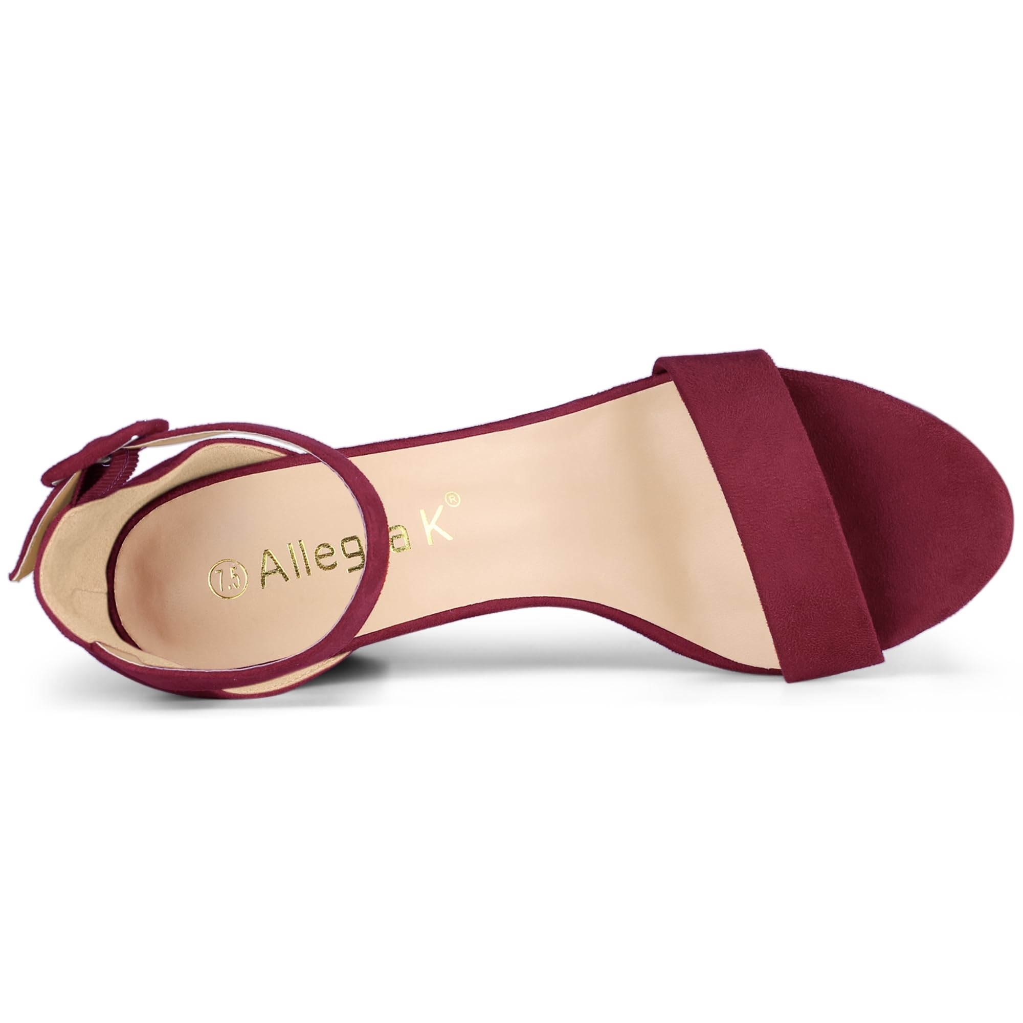 Sandales Femme à Bout Ouvert Burgundy B