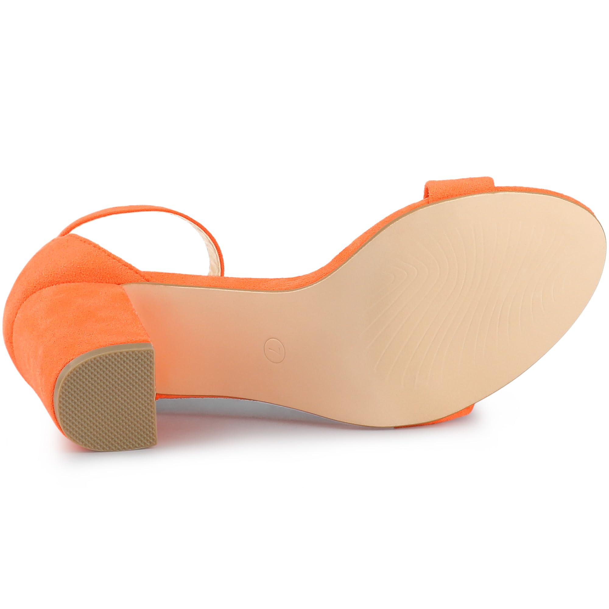 Sandales Femme à Bout Ouvert Orange Fluo B