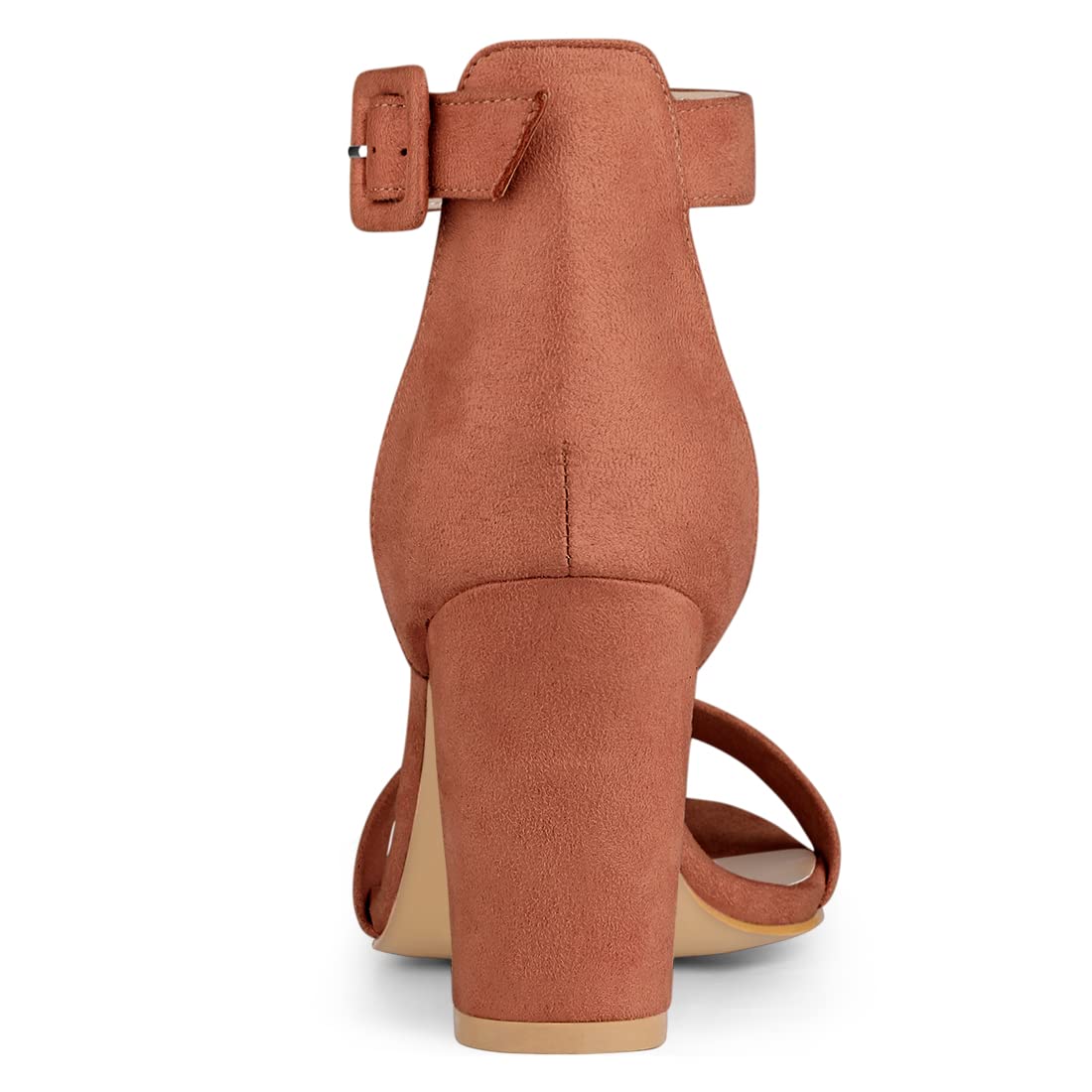 Sandales Femme à Bout Ouvert Rouge Rouille B