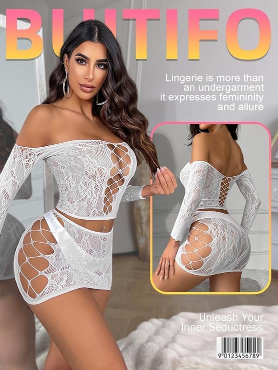 Ensemble de Lingerie Femme Blanc A