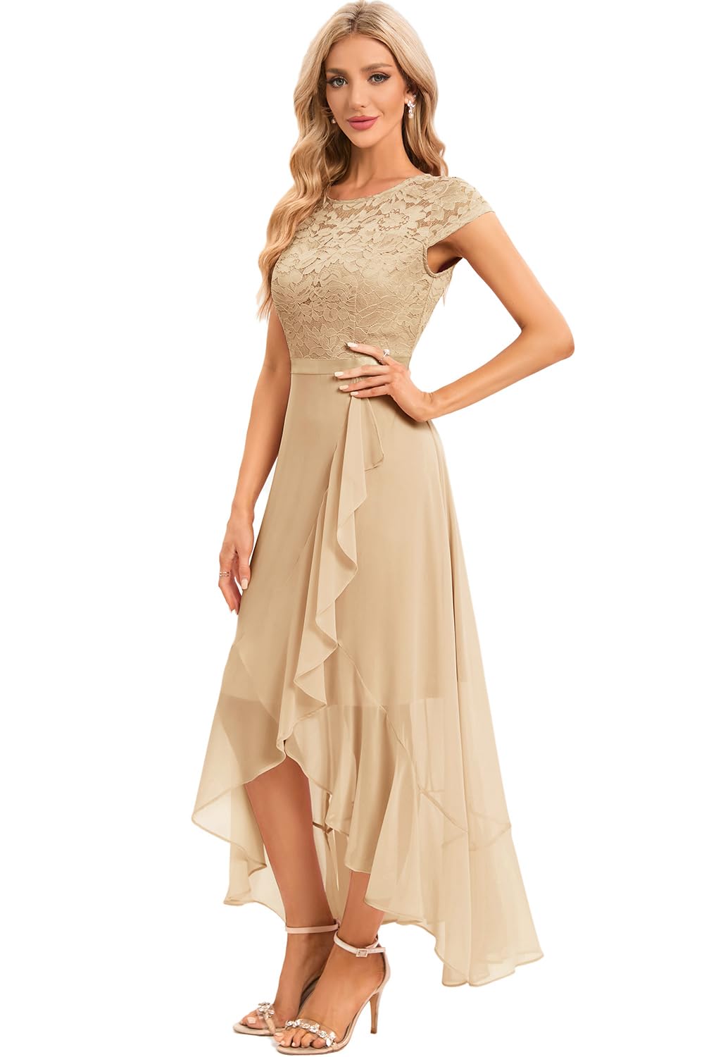 Robe Longue de Soirée Champagne-1 H