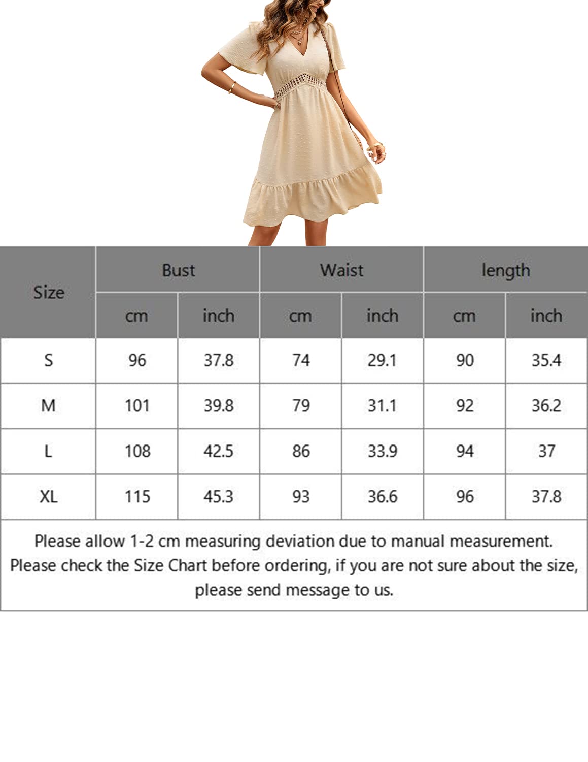 Robe d’Été Femme A-Ecru