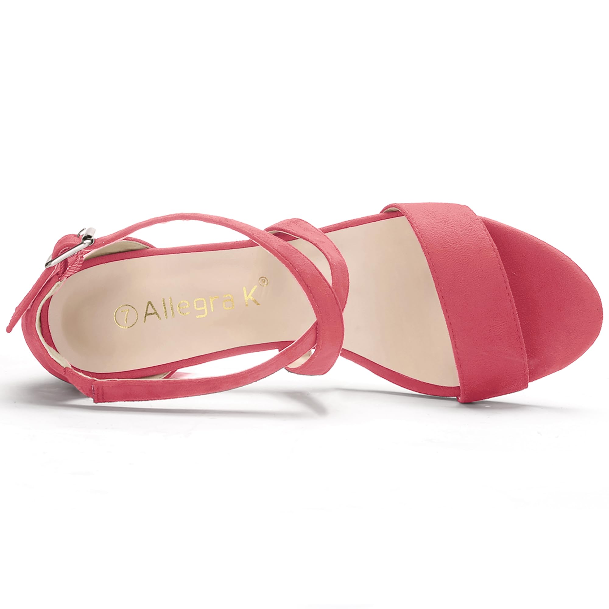 Sandales à Talon Carré Rouge Pastèque C