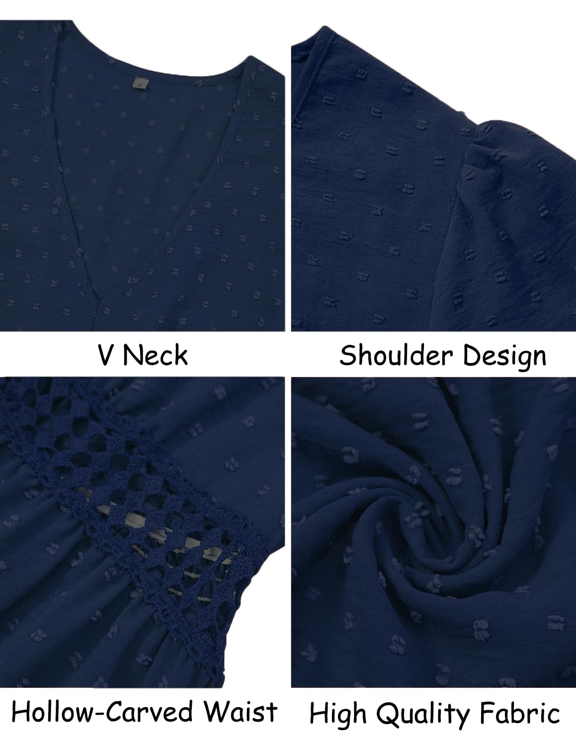 Robe d’Été Femme A-Bleu Marine-1 I