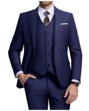 Costume Homme 3 Pièces Bleu Marine H