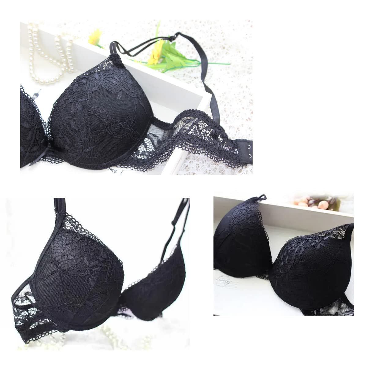 Soutien-Gorge Push-Up Sexy Noir G