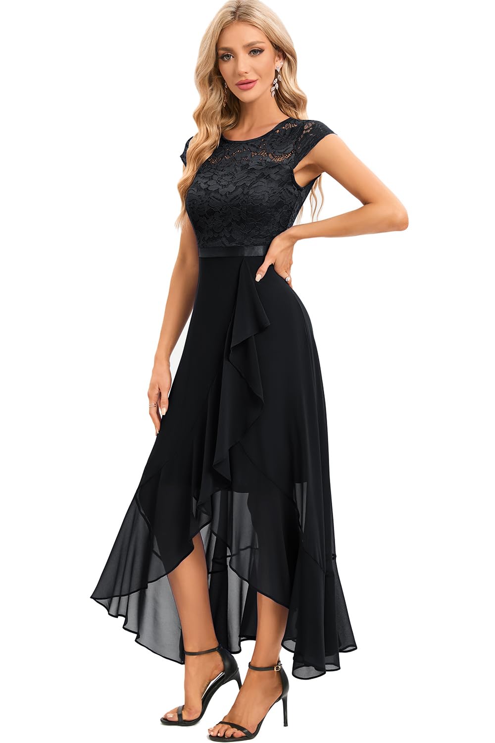 Robe Longue de Soirée Noir-1 H