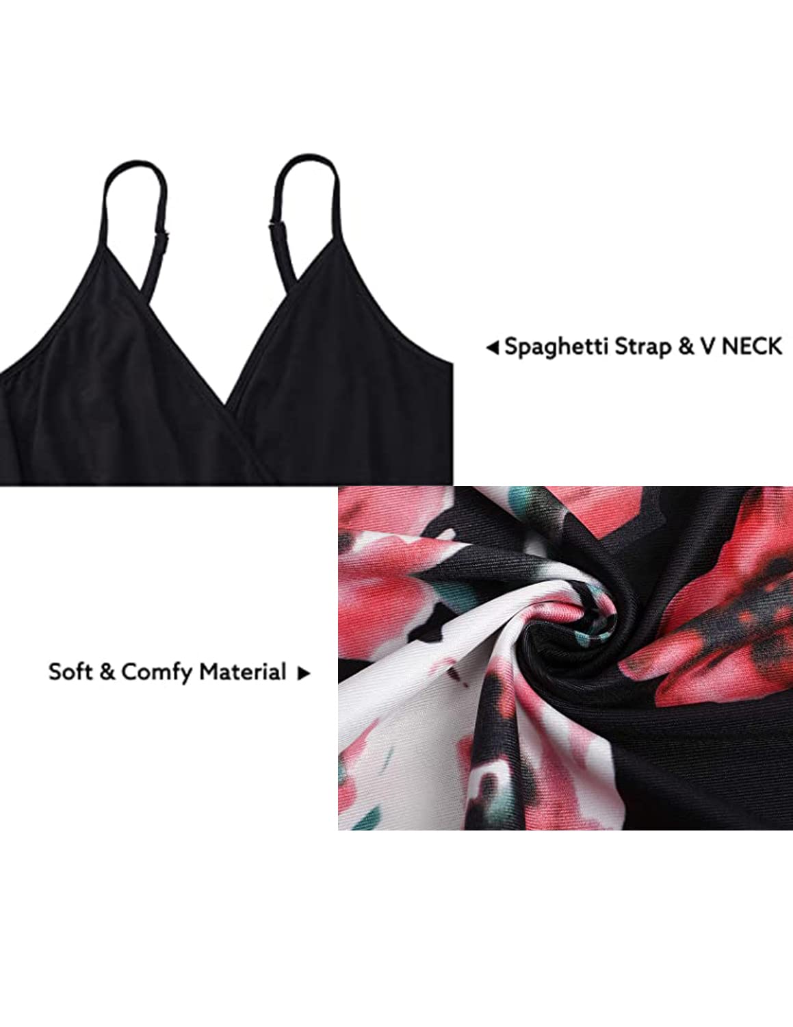 Robe d’Été Col V C-Noir J