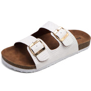 Sandales Mules Grain de bois Blanc E