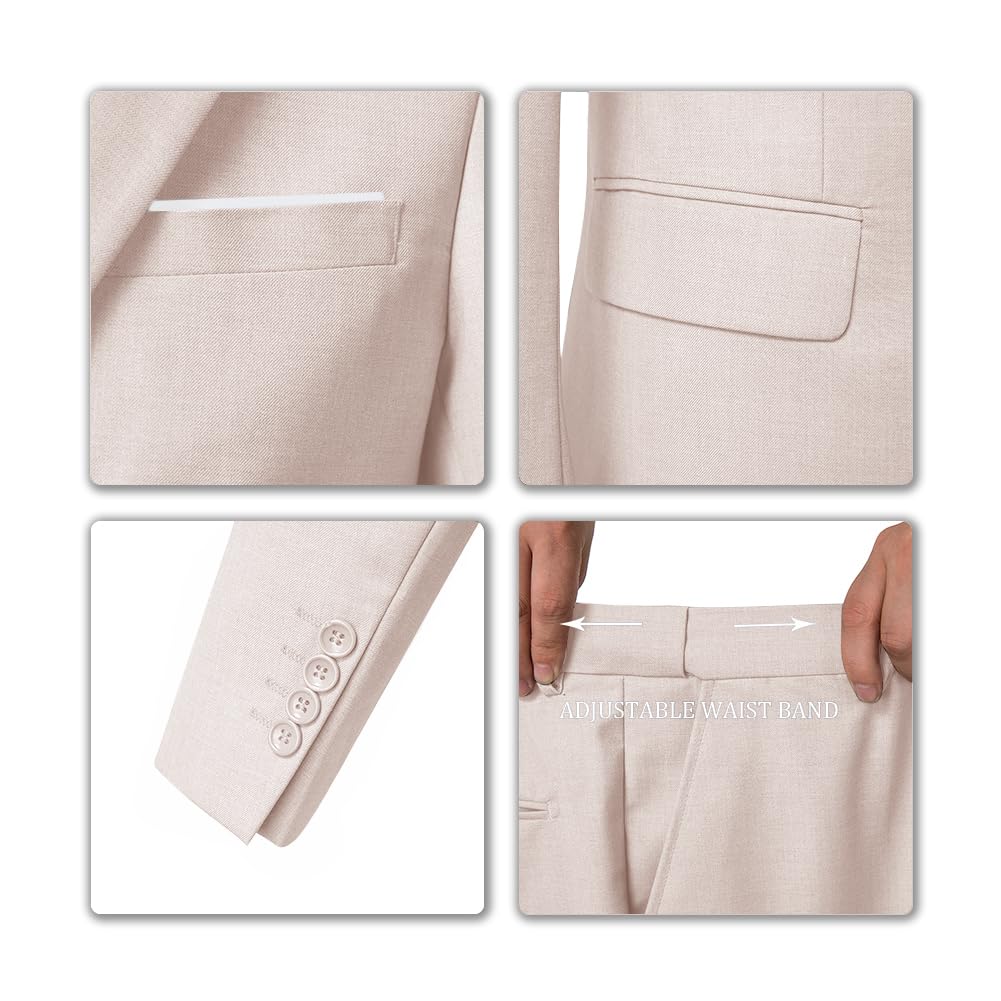 Costume Homme 3 Pièces Beige H