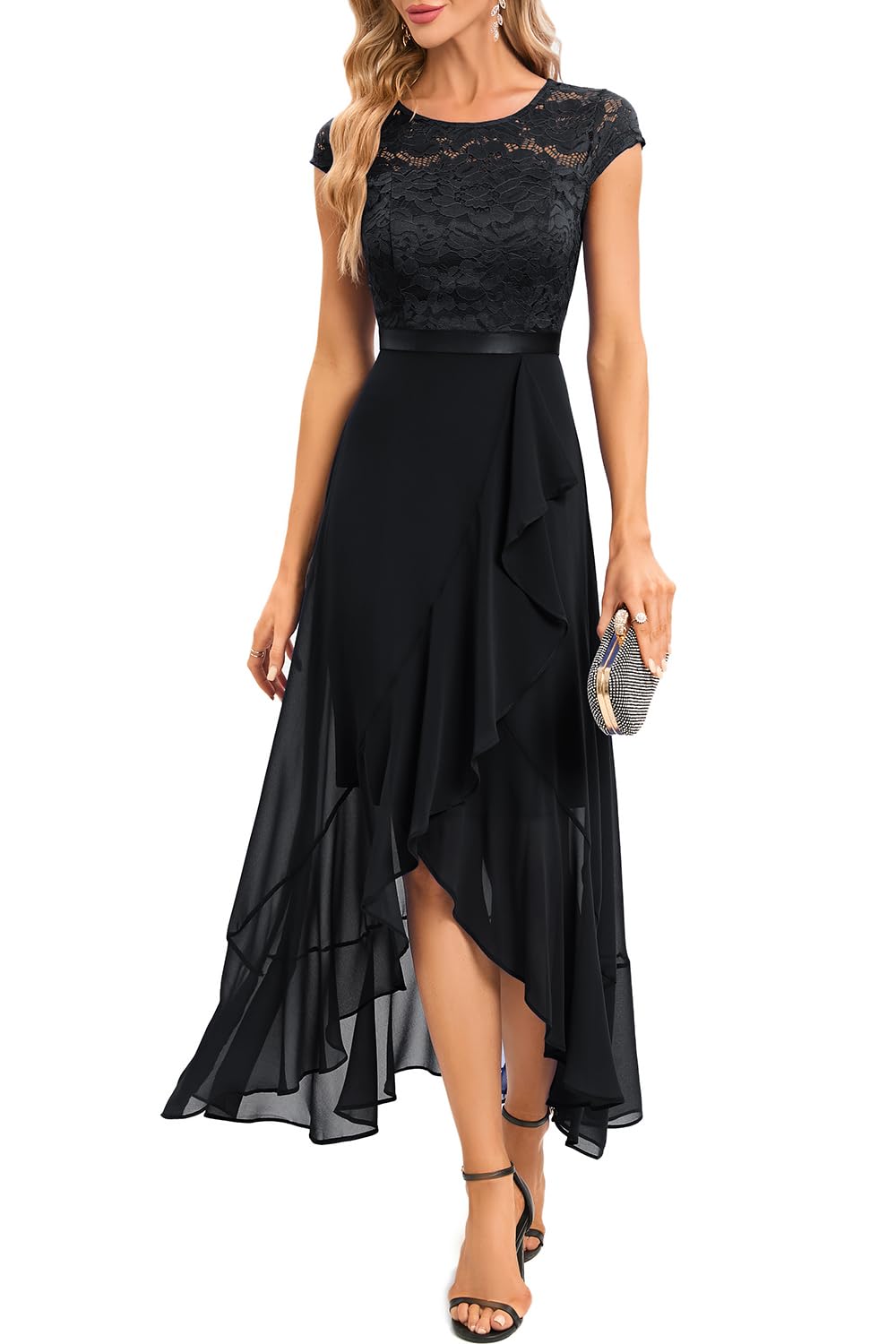 Robe Longue de Soirée Noir-1 H