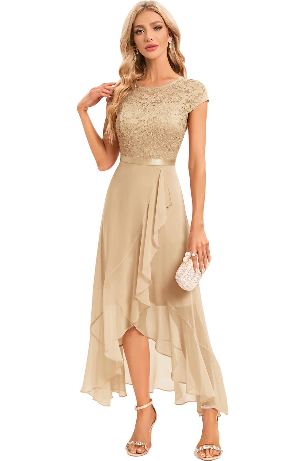 Robe Longue de Soirée Champagne-1 H