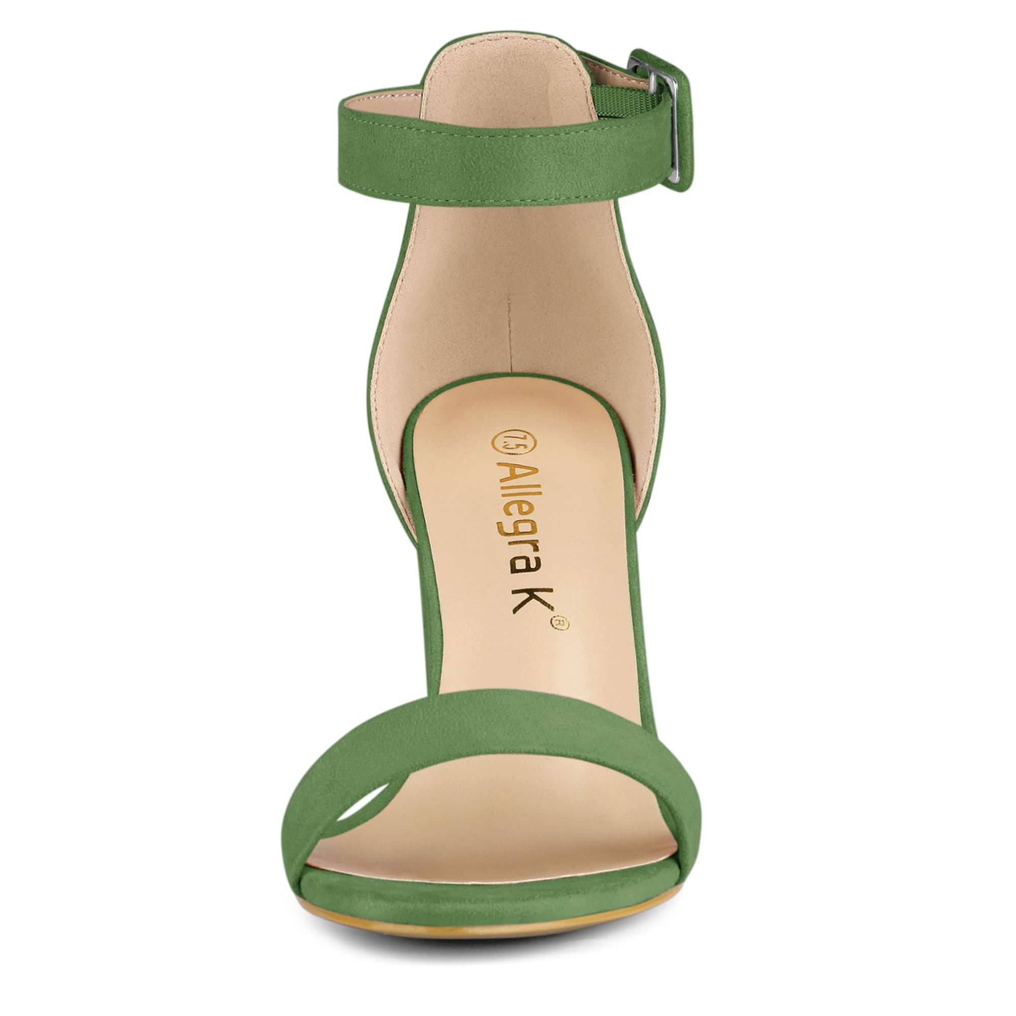 Sandales Femme à Bout Ouvert Vert Olive B