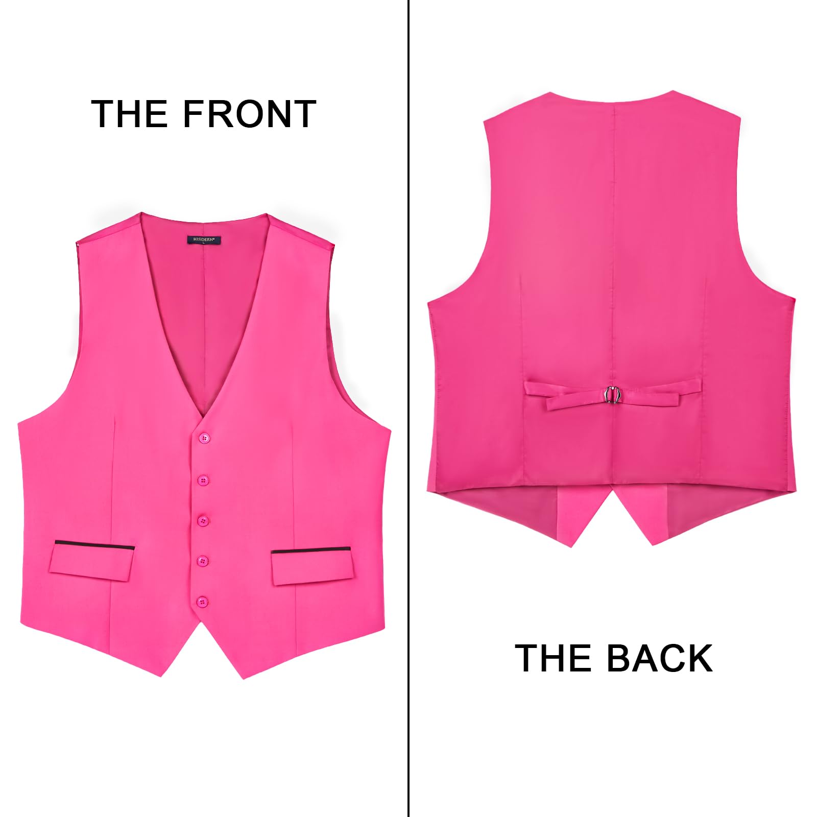 Gilet Costume Homme Rose Vif D