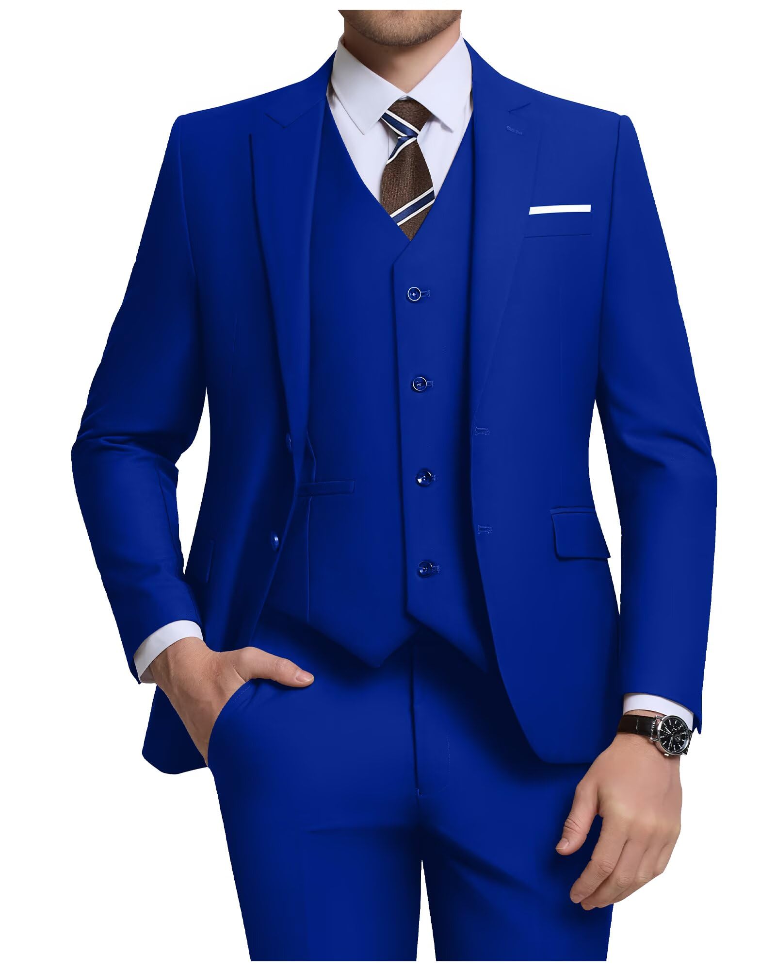 Costume Homme 3 Pièces Bleu Royal H