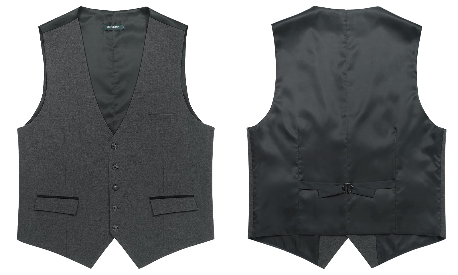 Gilet Costume Homme Gris foncé D