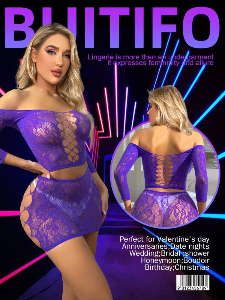 Ensemble de Lingerie Femme Violet A