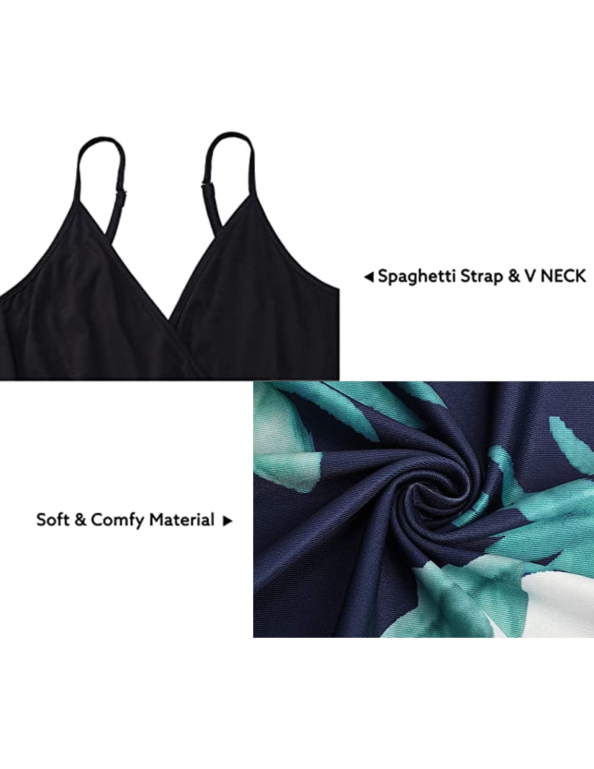 Robe d’Été Col V C-Bleu-1 J