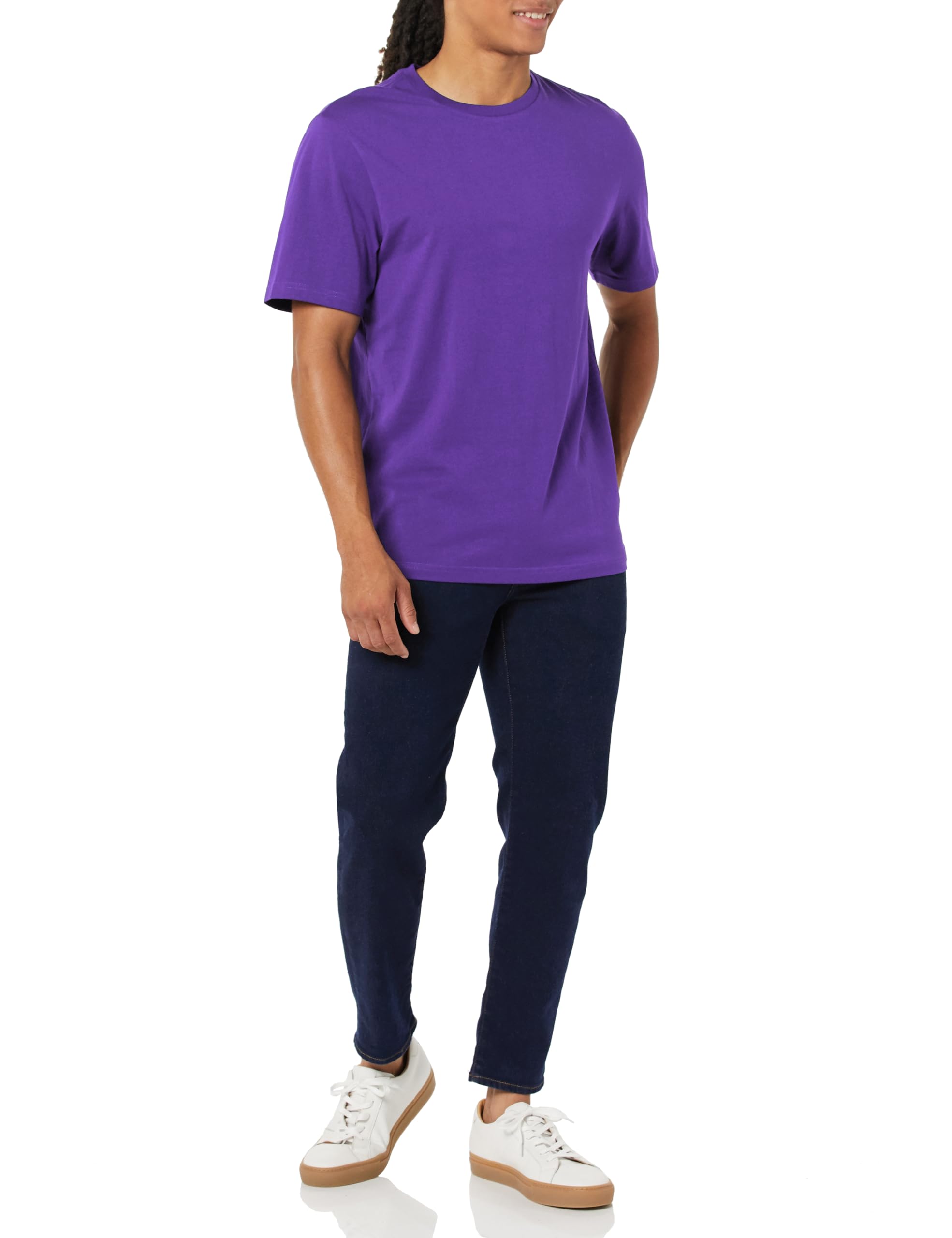 T-shirt Homme Confortable Noir Violet Foncé I