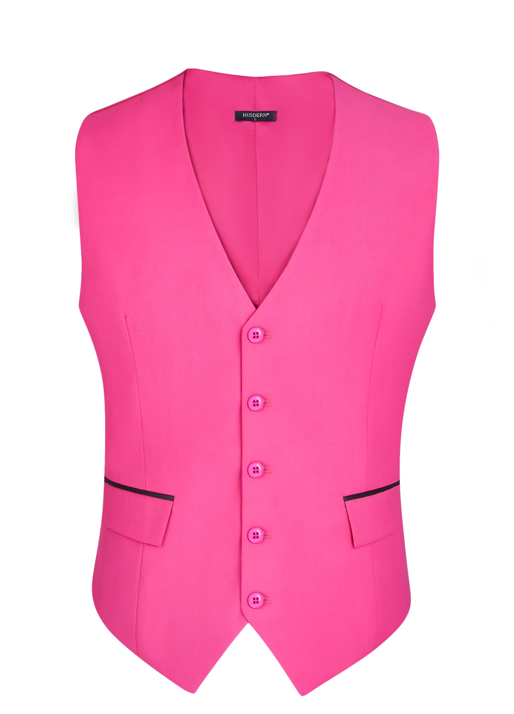 Gilet Costume Homme Rose Vif D