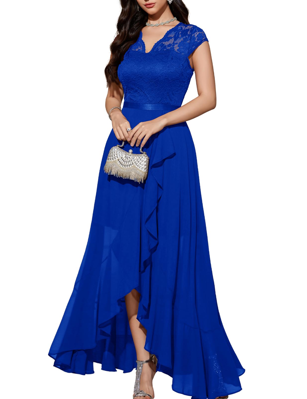 Robe Longue de Soirée Bleu Saphir H