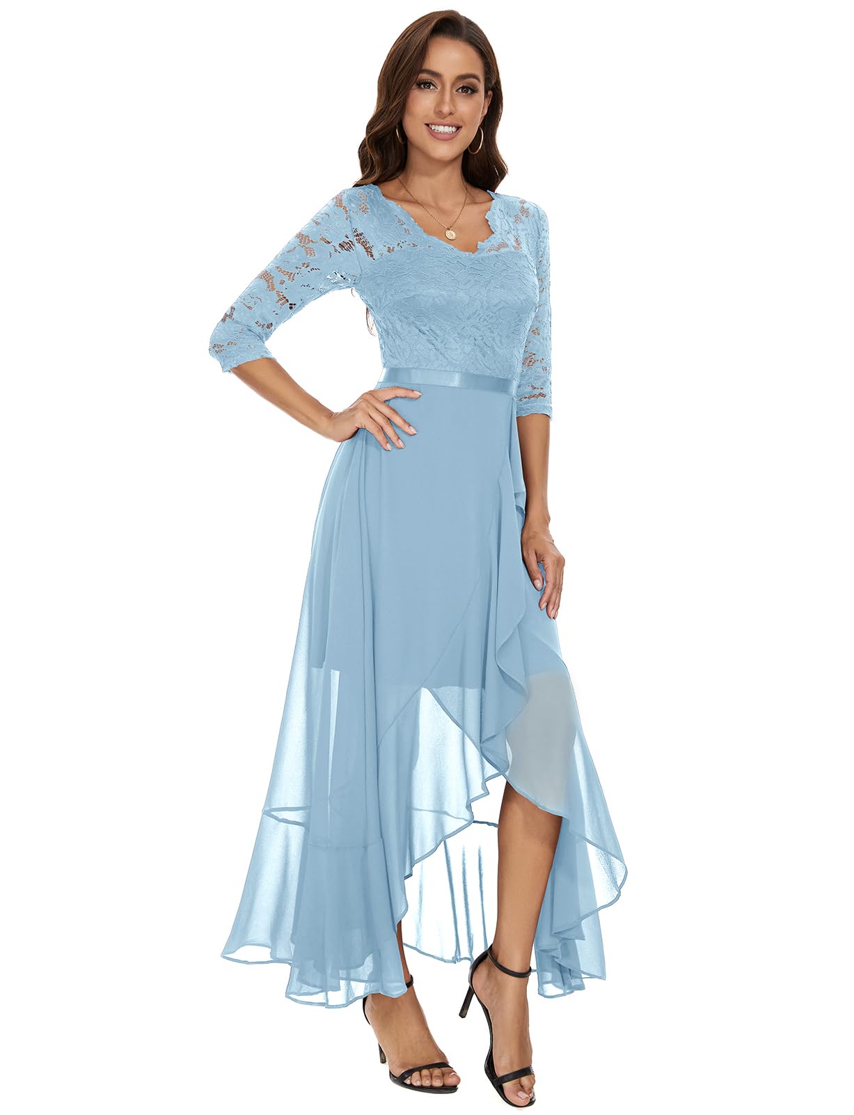 Robe Longue de Soirée Bleu Ciel H
