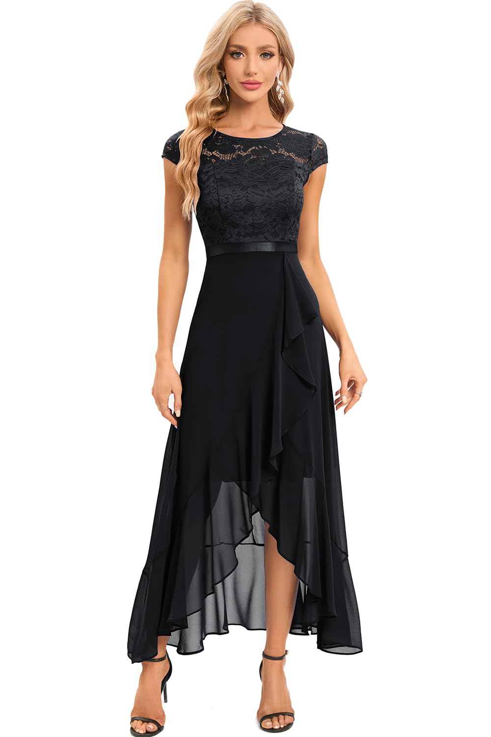 Robe Longue de Soirée Noir-1 H