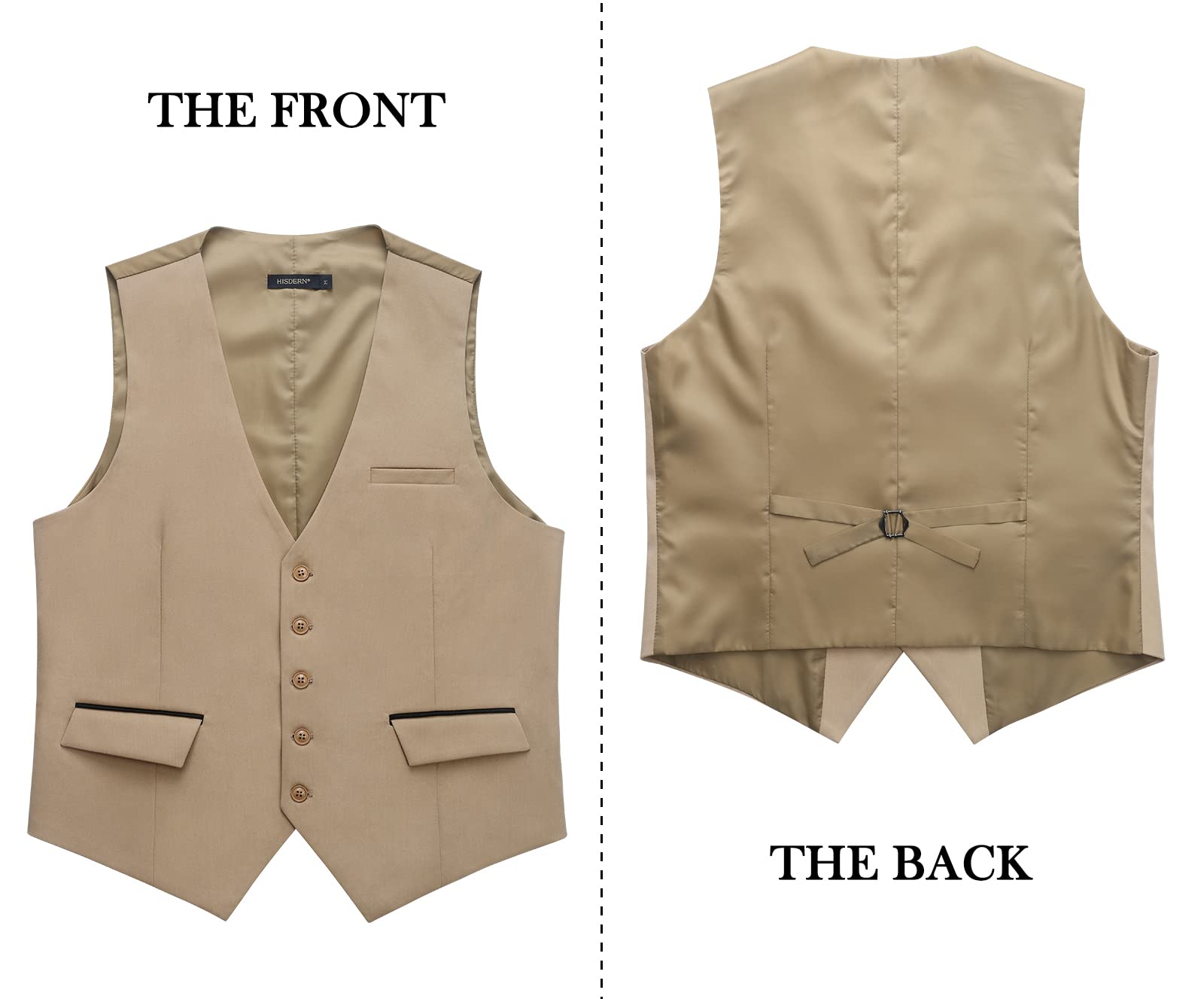 Gilet Costume Homme Kaki D