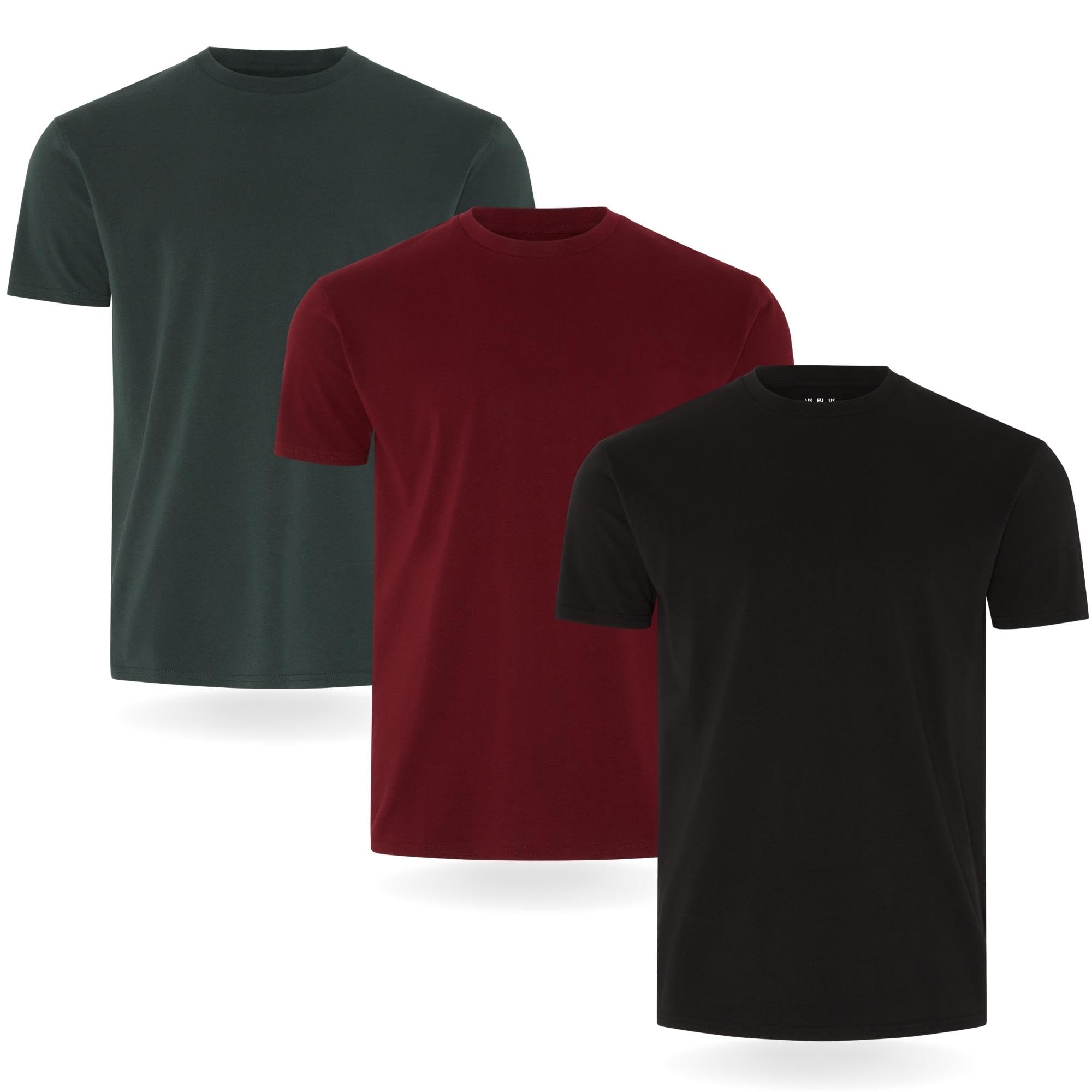Lot de T-Shirts Homme FM London 3 unités Noir Bourgogne Vert G