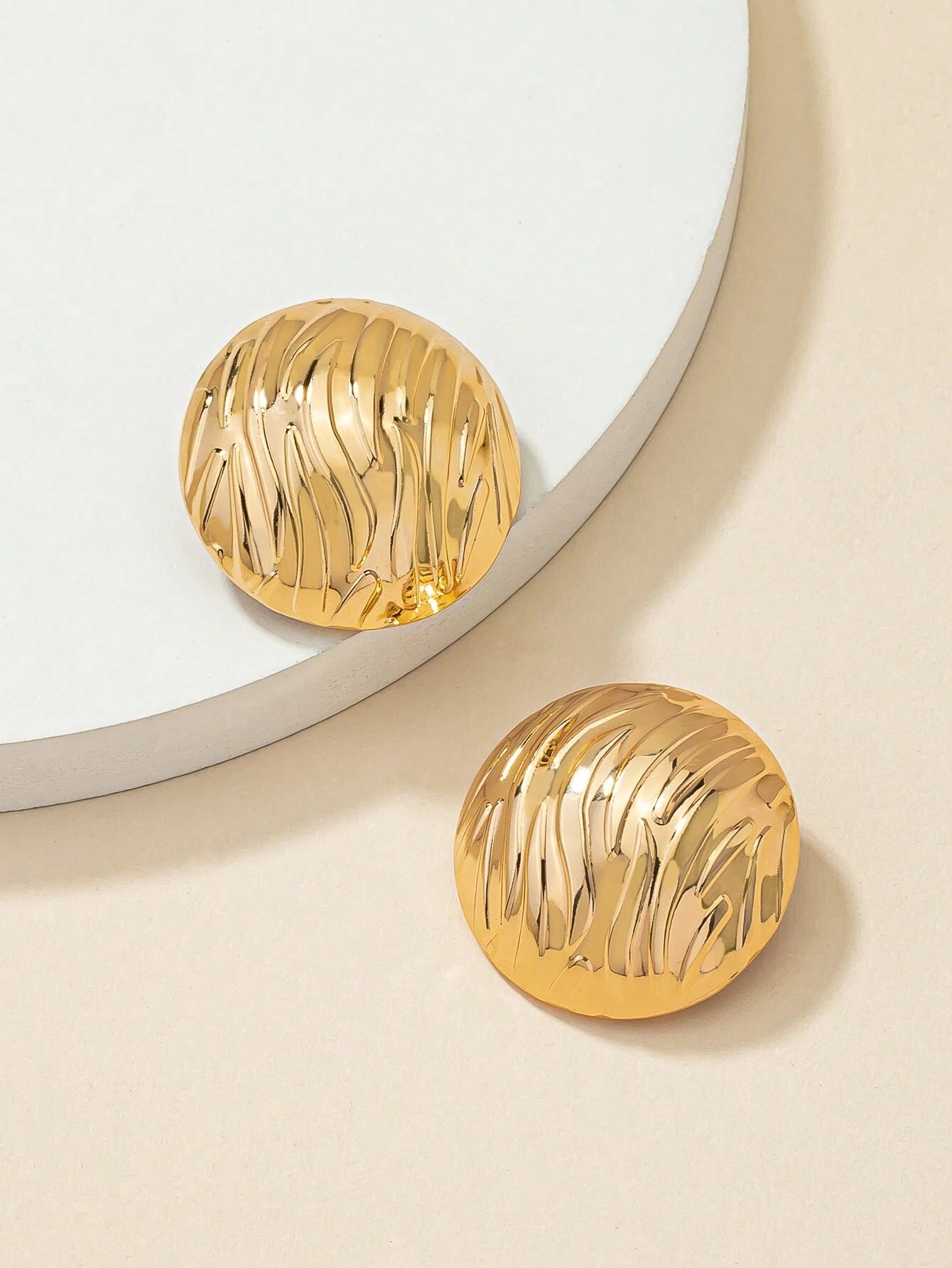 1 paire Boucles d'oreilles rondes