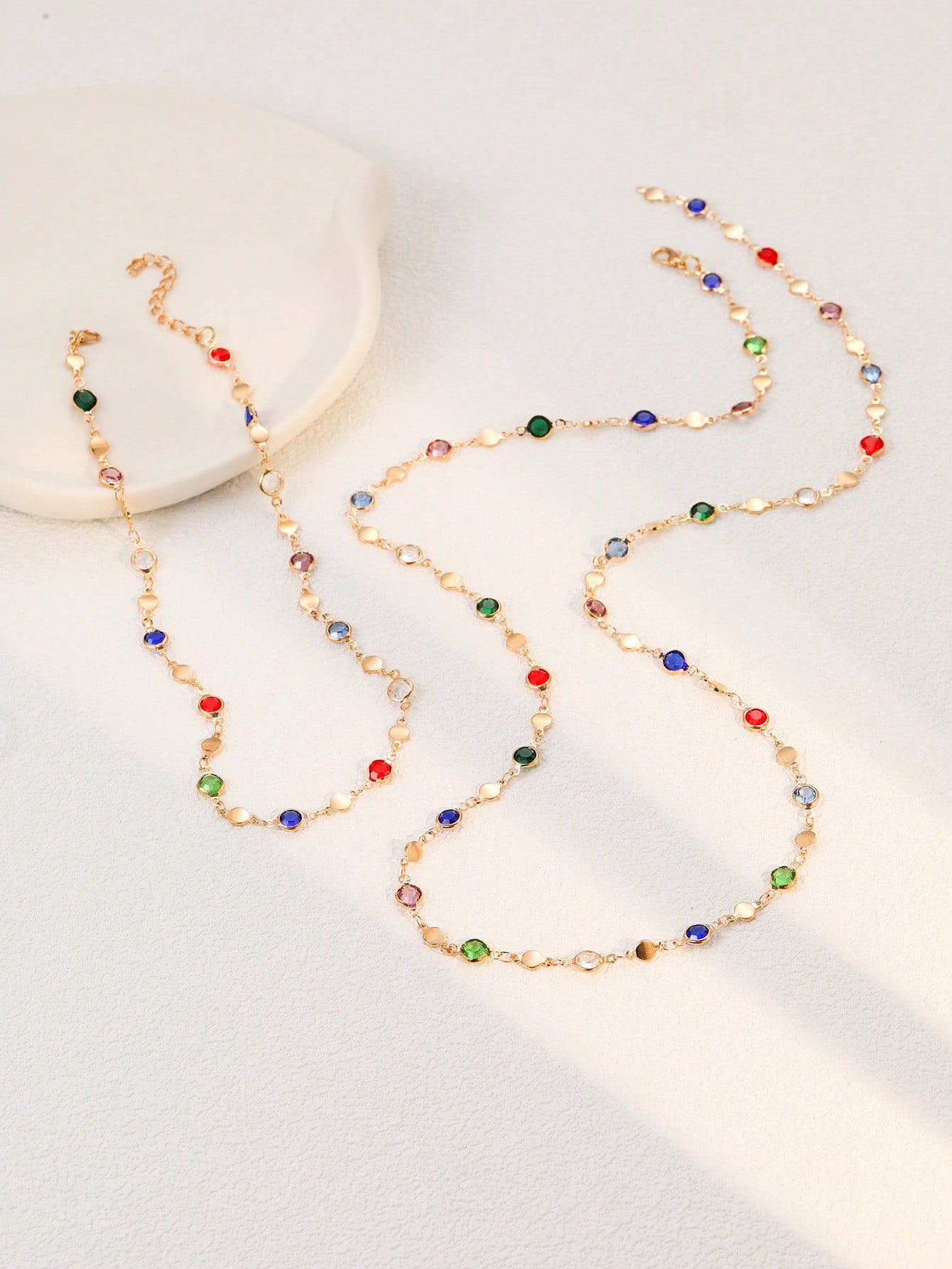 2 pièces Collier long 18