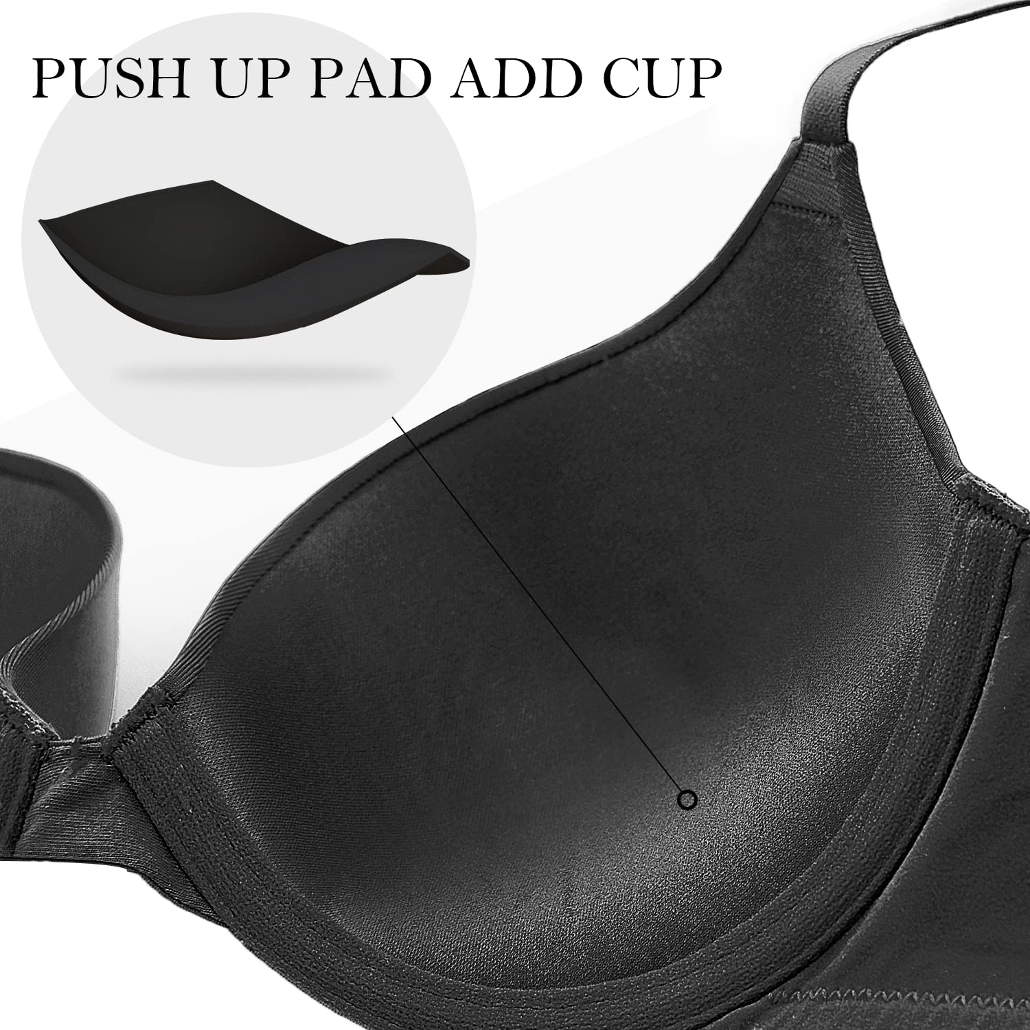 Soutien-Gorge Plongeant Classique Sexy Noir J