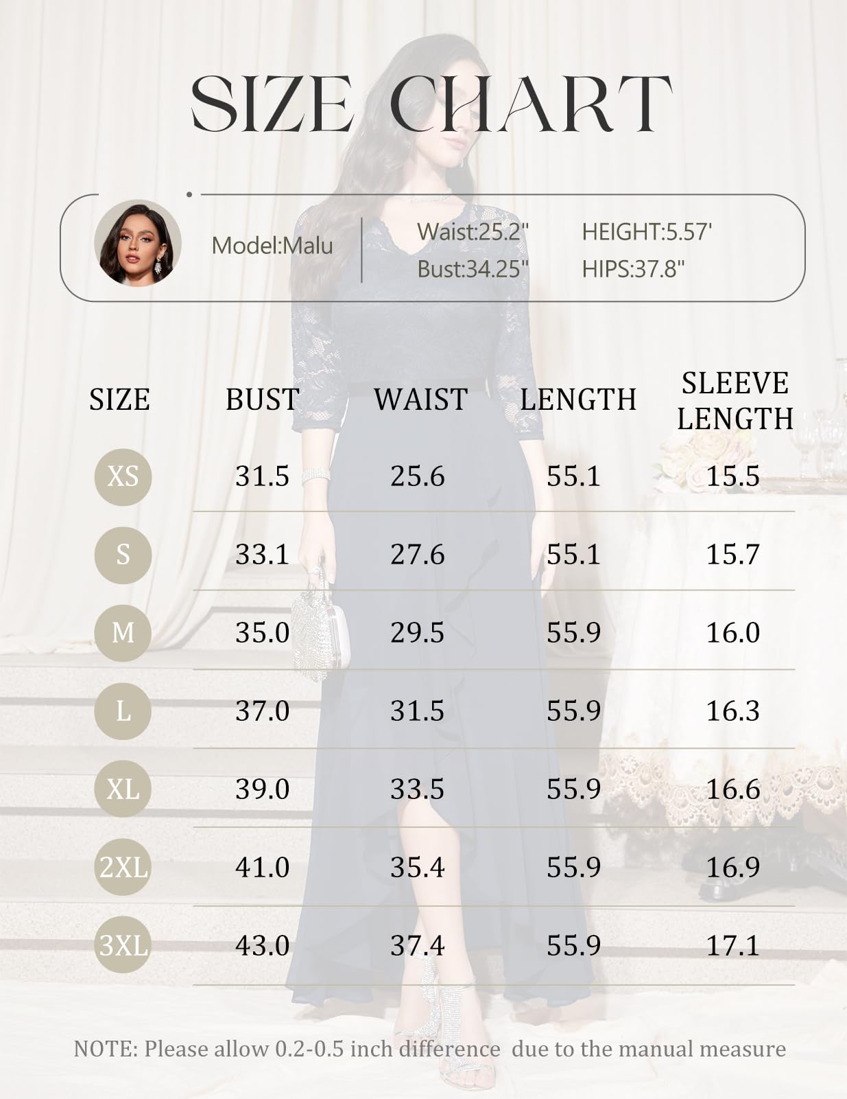 Robe Longue de Soirée Bleu Marine-3 H