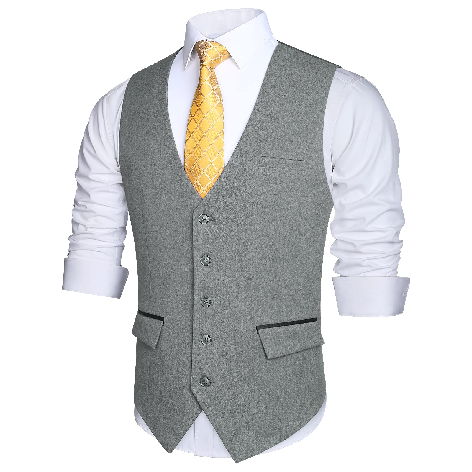 Gilet Costume Homme Gris D