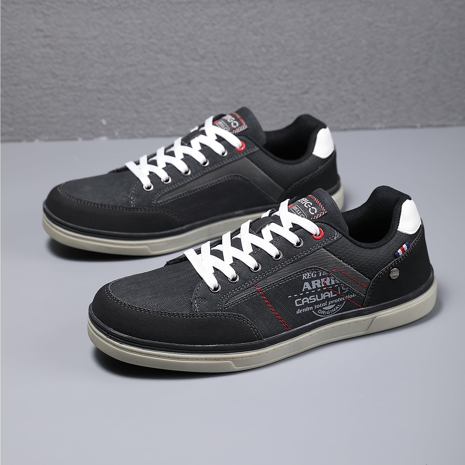 Baskets Homme Ville Casual D Noir H