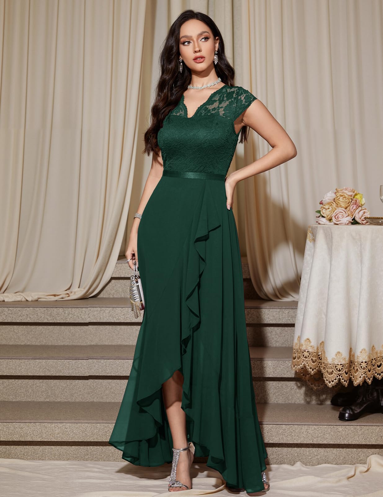 Robe Longue de Soirée Vert Foncé H