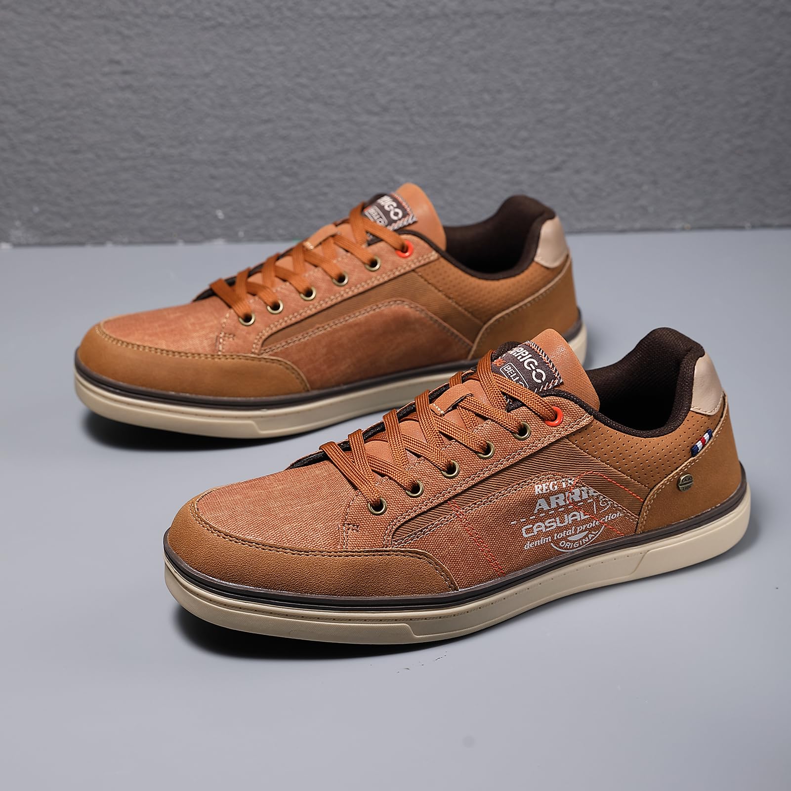 Baskets Homme Ville Casual D Marron H