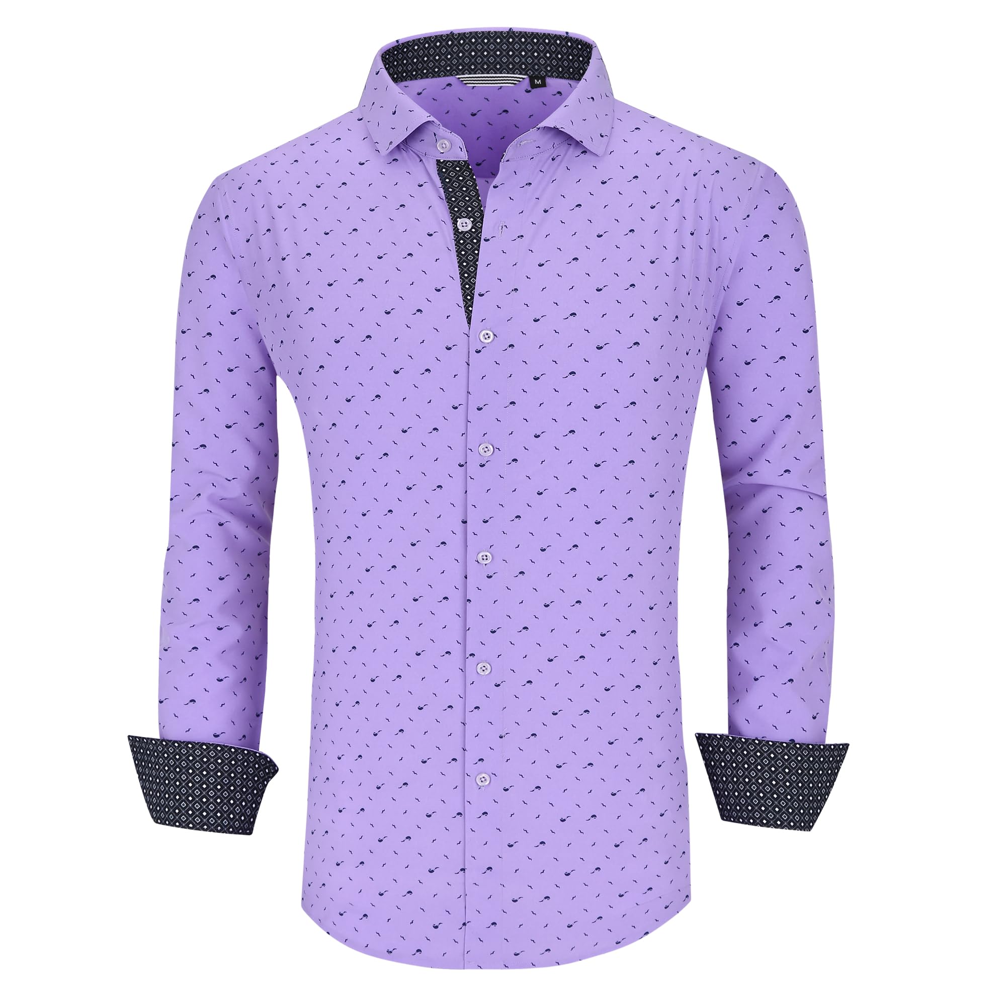 Chemise Homme  Élégante & Moderne Purple-6370 E
