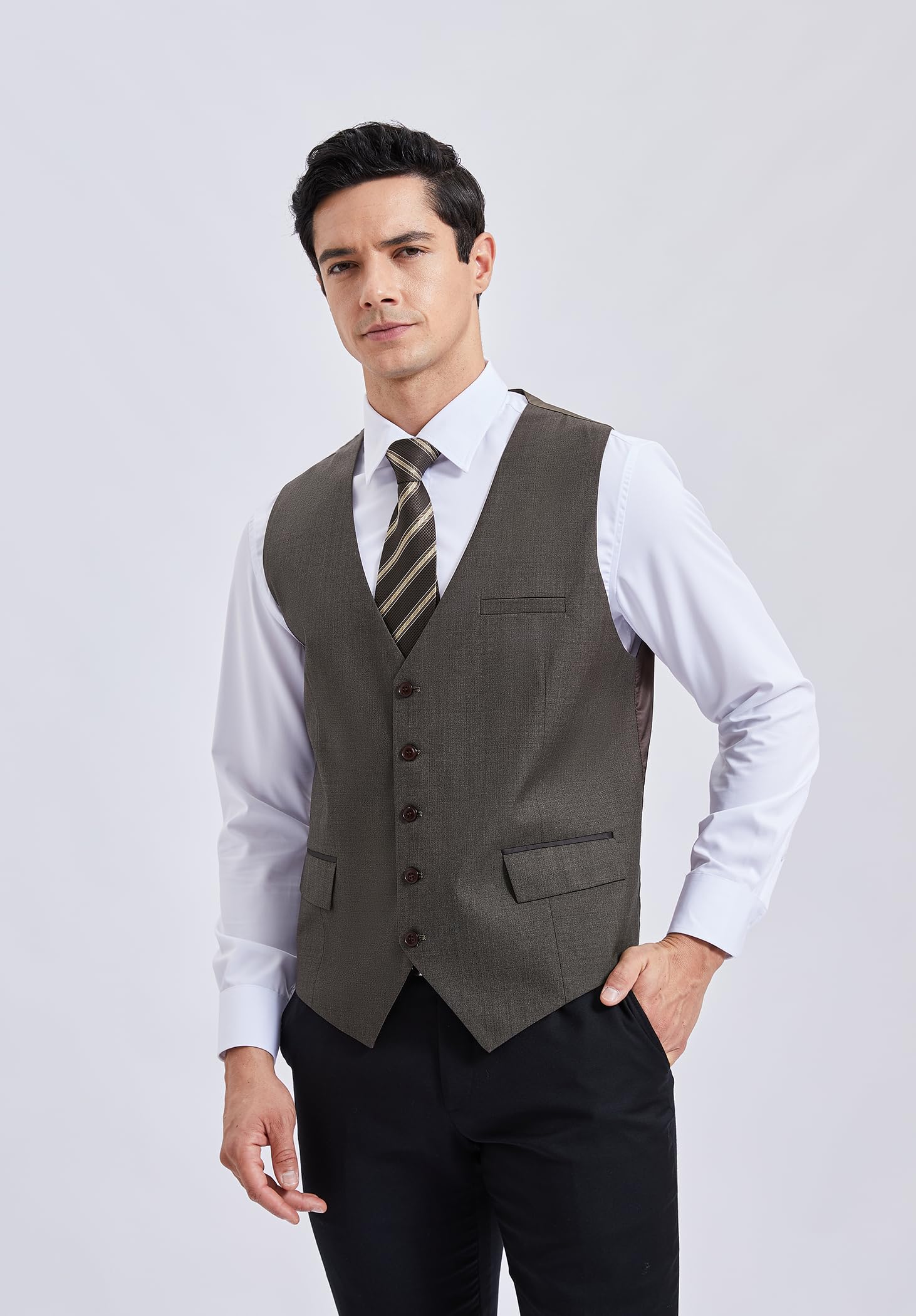 Gilet Costume Homme Gris Ardoise D