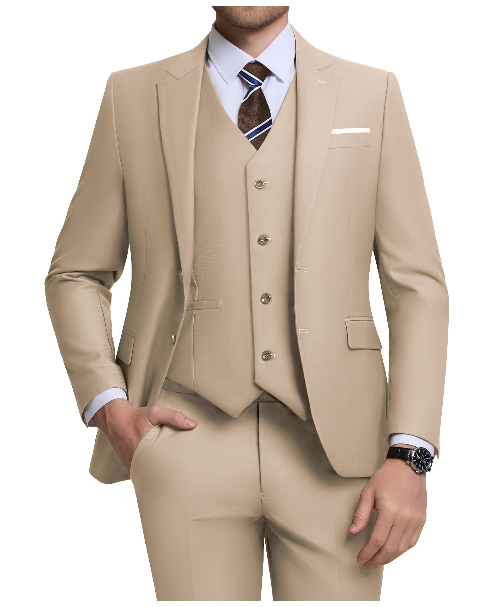 Costume Homme 3 Pièces Champagne H