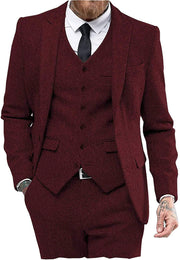 Costume Homme 3 Pièces Bordeaux J